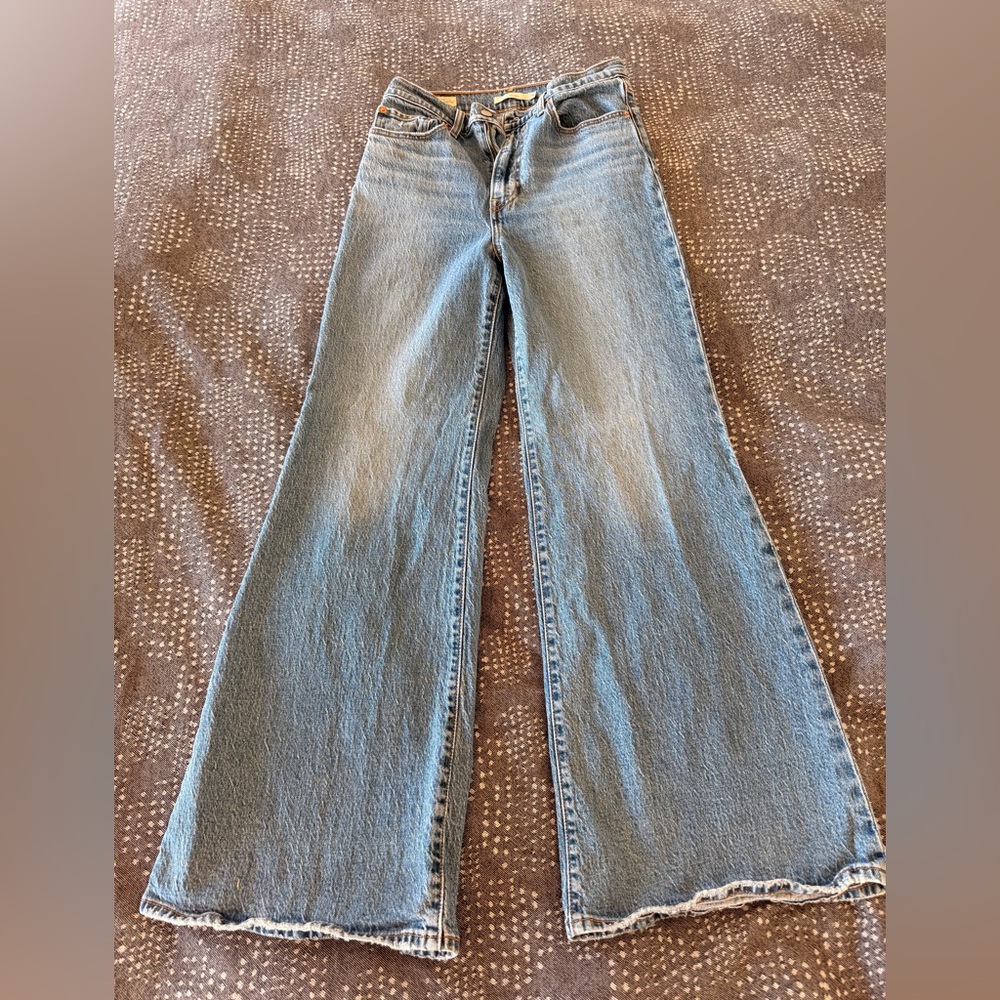 Classic Levi Ribcage Bell Blue Women's Jeans